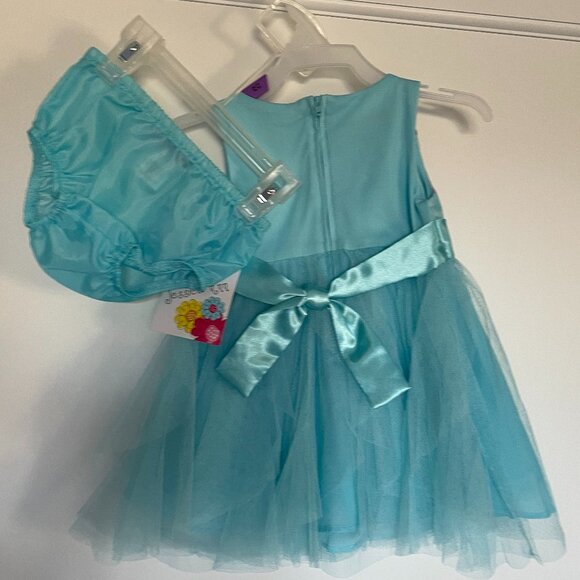 Baby Girl's Light Blue Dress (2-piece set) - size 12M (NWT) - Picture 2 of 4